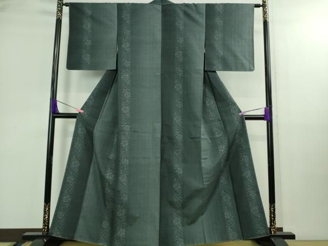 平和屋着物 上 結城紬 はたおり娘 100亀甲 飛び亀甲柄 花間道 やまと誂製 ♥ DZAB0176kh5