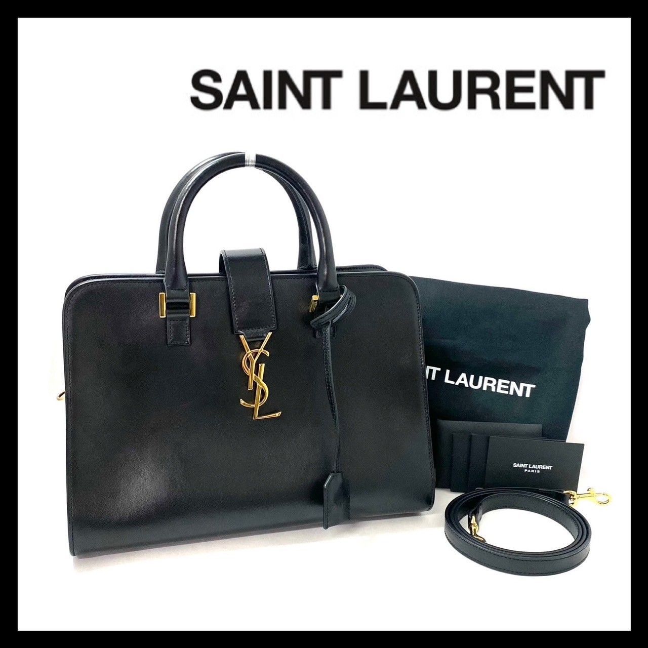 SJ【SAINT LAURENT】568850 スモールカバス 2Way バッグ レザー 