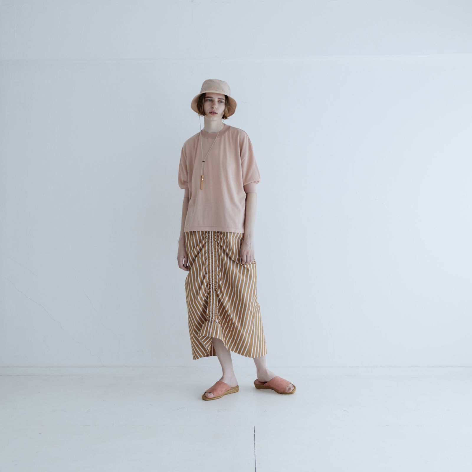 売れ筋商品|||MEYAME / COTTON KNIT TEE PINK　 メヤメ　ニットTシャツ COUPON配布中 MEYAME メヤメ COTTON KNIT TEE PINK コットン ニット ティー