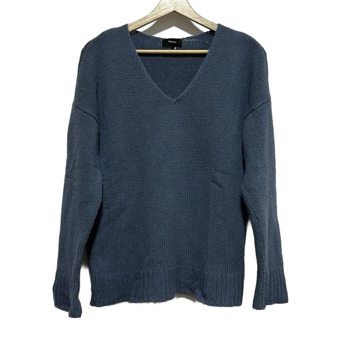 theory セオリー 長袖セーター サイズS レディース - ブルーグレー Vネック カシミヤ