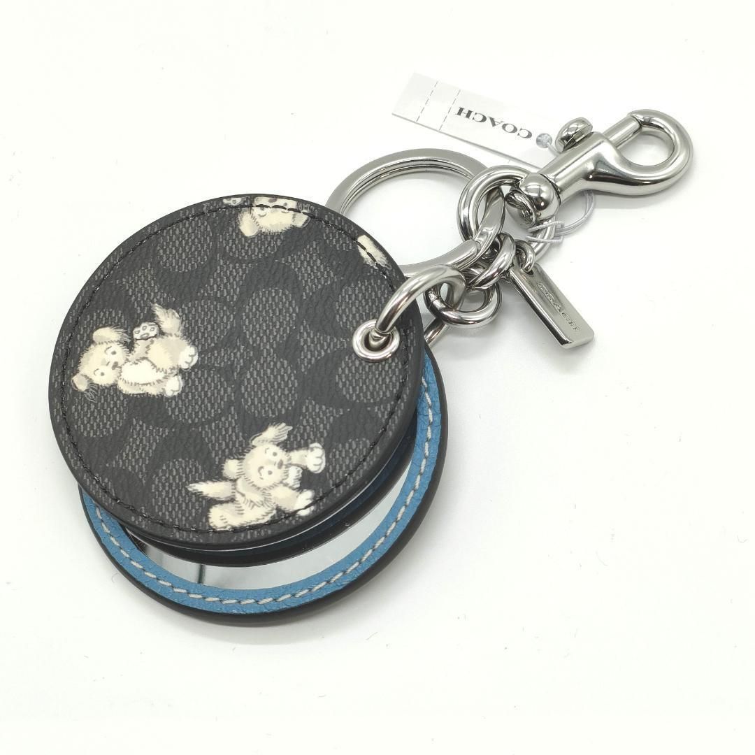COACH 日本未発売 ミラー付きキーホルダー バッグチャーム 犬 CC477