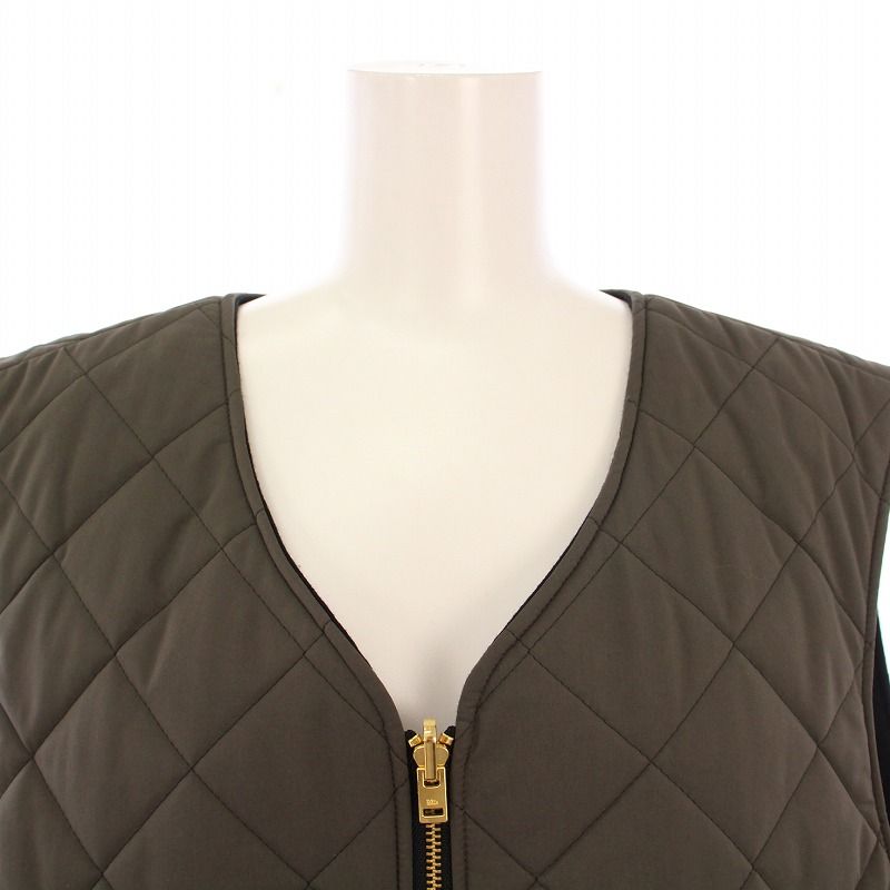 ザ リラクス THE RERACS キルティングロングベスト アウター Vネック  