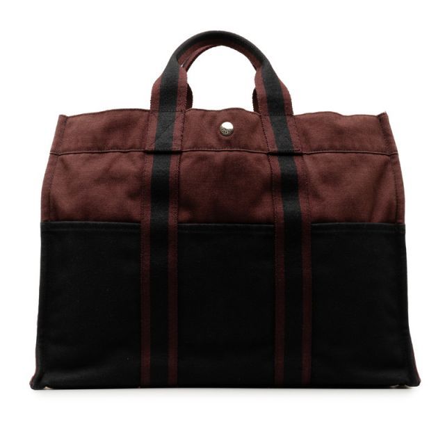 【フォローで5%割引クーポン配布！！】 中古 エルメス エールライン フールトゥ ABランク ブラック　ブラウン バッグ レディース HERMES 【送料無料】【三田店】