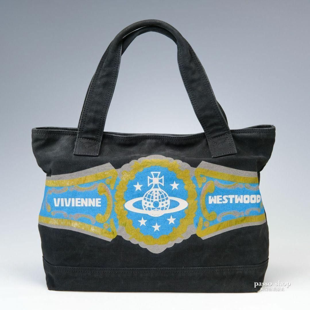 Vivienne Westwood レザー キャンバス ハンドバッグ 美品