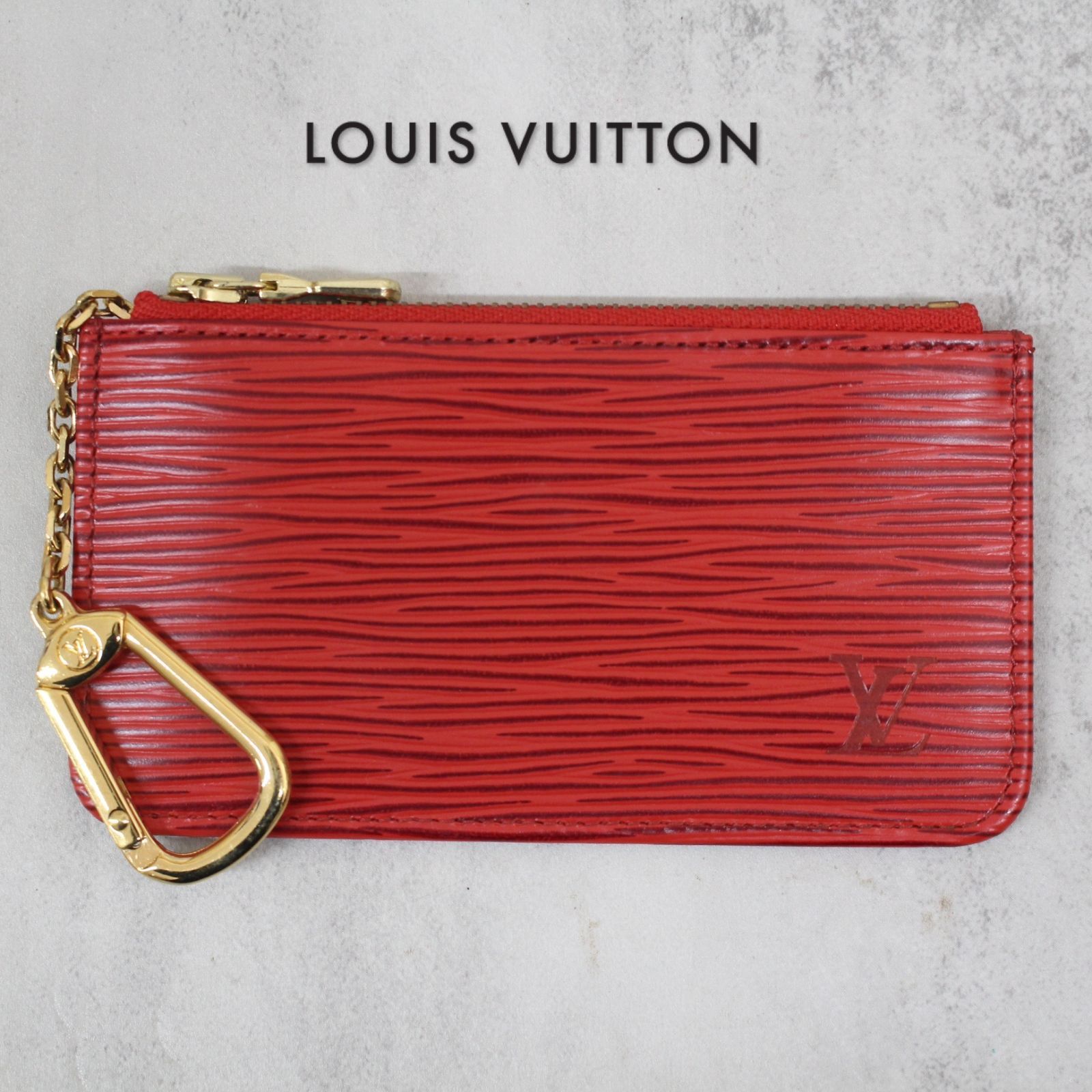 S014)【美品】LOUIS VUITTON/ルイヴィトン エピ ポシェット クレ M6380E レッド/赤 キーケース コインケース ポーチ -  メルカリ