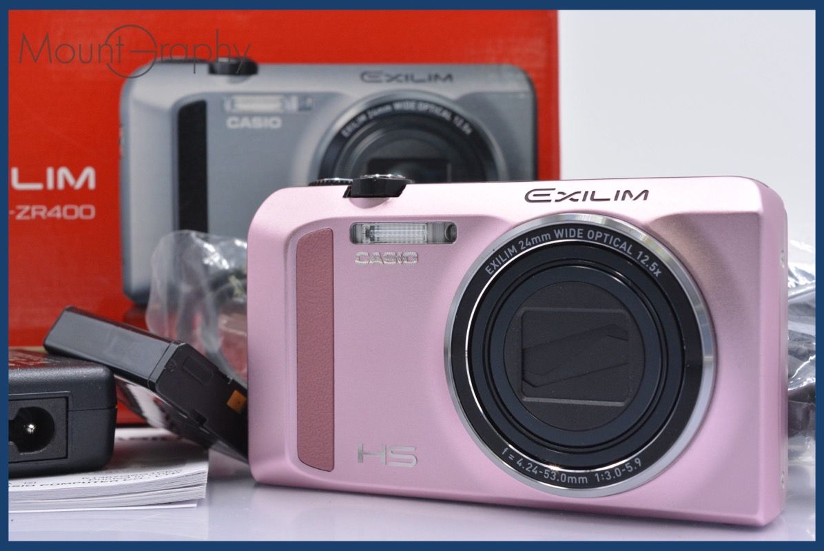 上 カシオ CASIO EXILIM EX-ZR400 12.5x 元箱 取扱説明書付属 完動 同梱可 yk3240