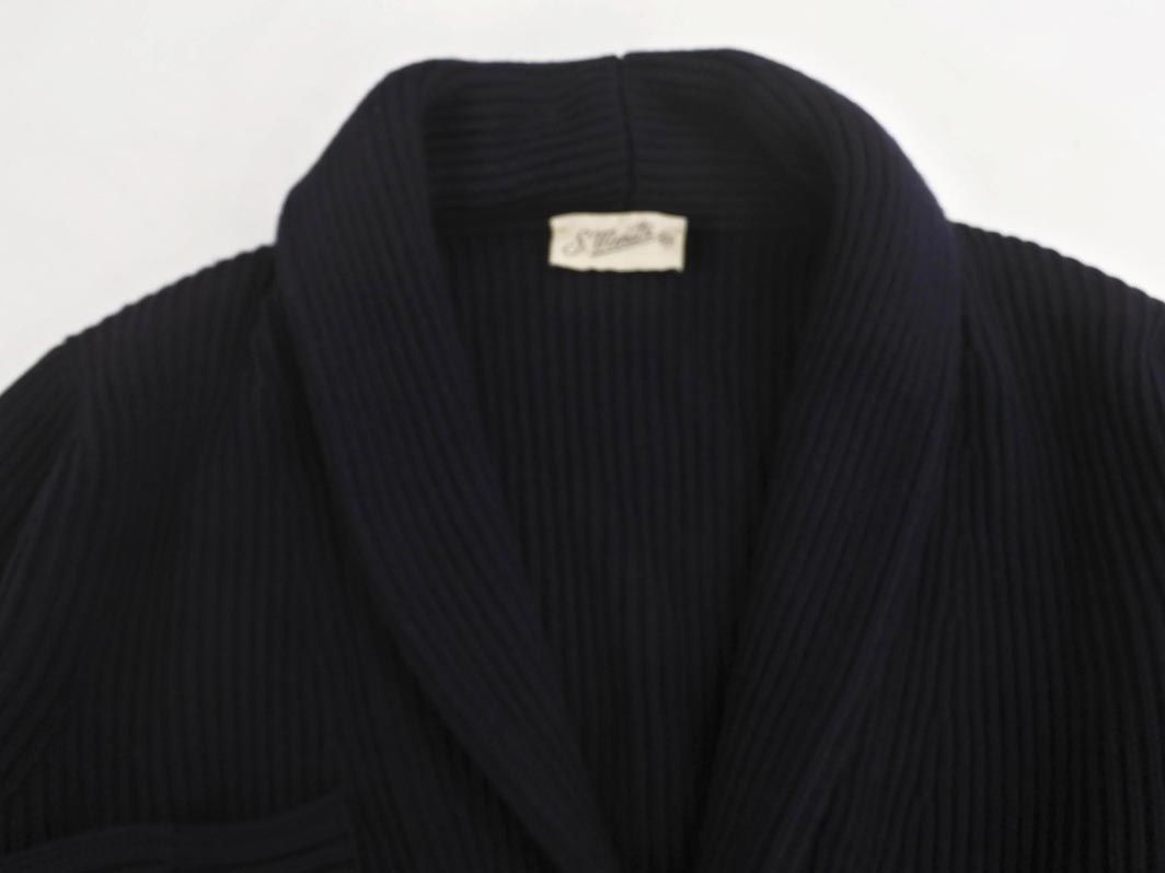 S Moritz サンモリッツ ショール カーディガン size48 紺 メンズ