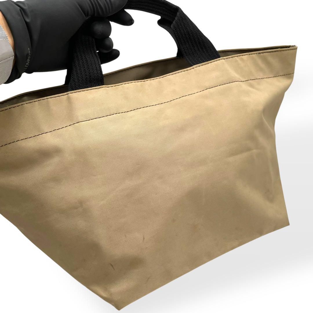美良品　Herve Chapelier 舟形トートバック　ハンドバック 良品 Herve Chapelier トートバッグ 舟形 ベージュ ナイロン M