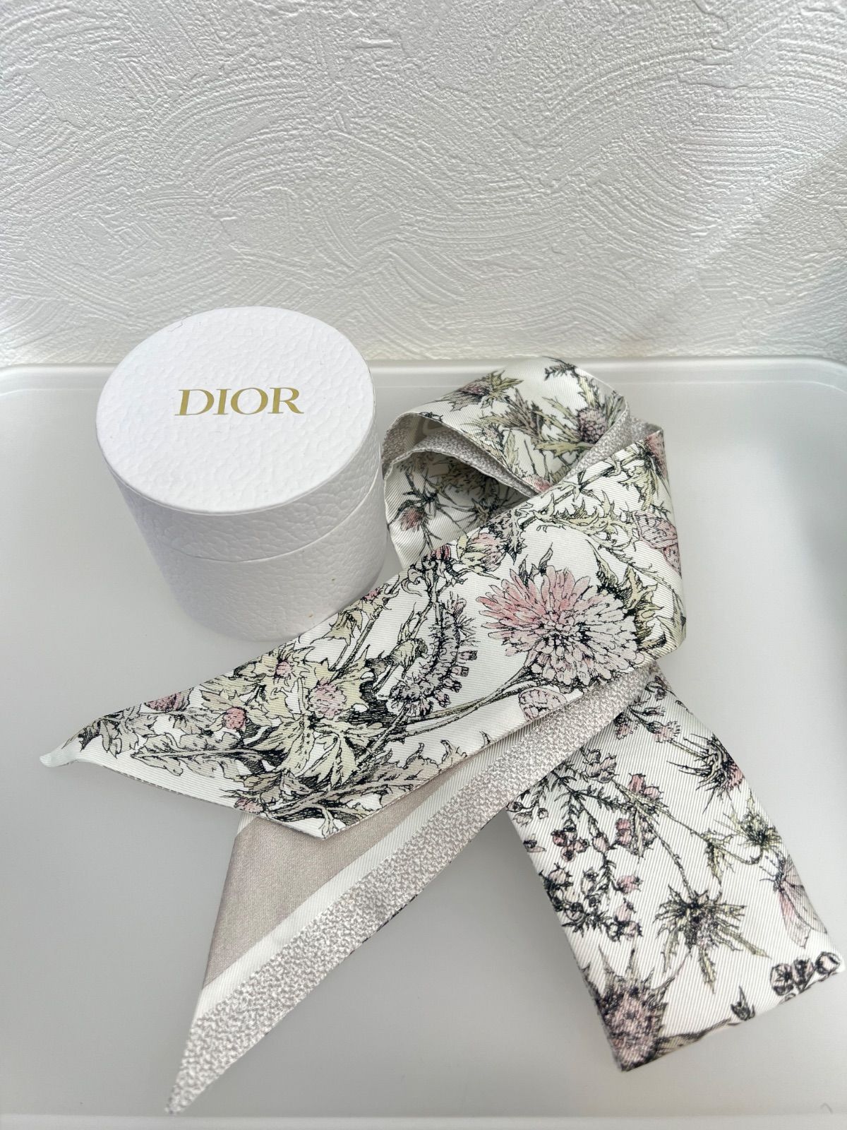 Christian Dior  ディオール  ミッツァ  スカーフ  ツイリー 楽天市場】Dior【ディオール】24fc0106i606 シルクツイル100
