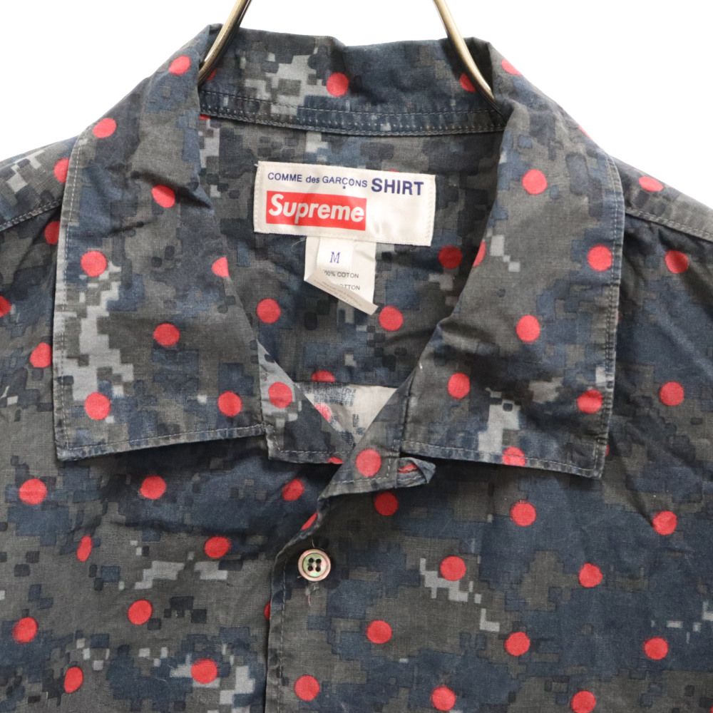 SUPREME (シュプリーム) 13SS ×COMME des GARCONS SHIRT Loop Collar S/S Shirts  コムデギャルソンシャツ ループカラーショートスリーブ半袖シャツ S2SS13 ネイビーカモ