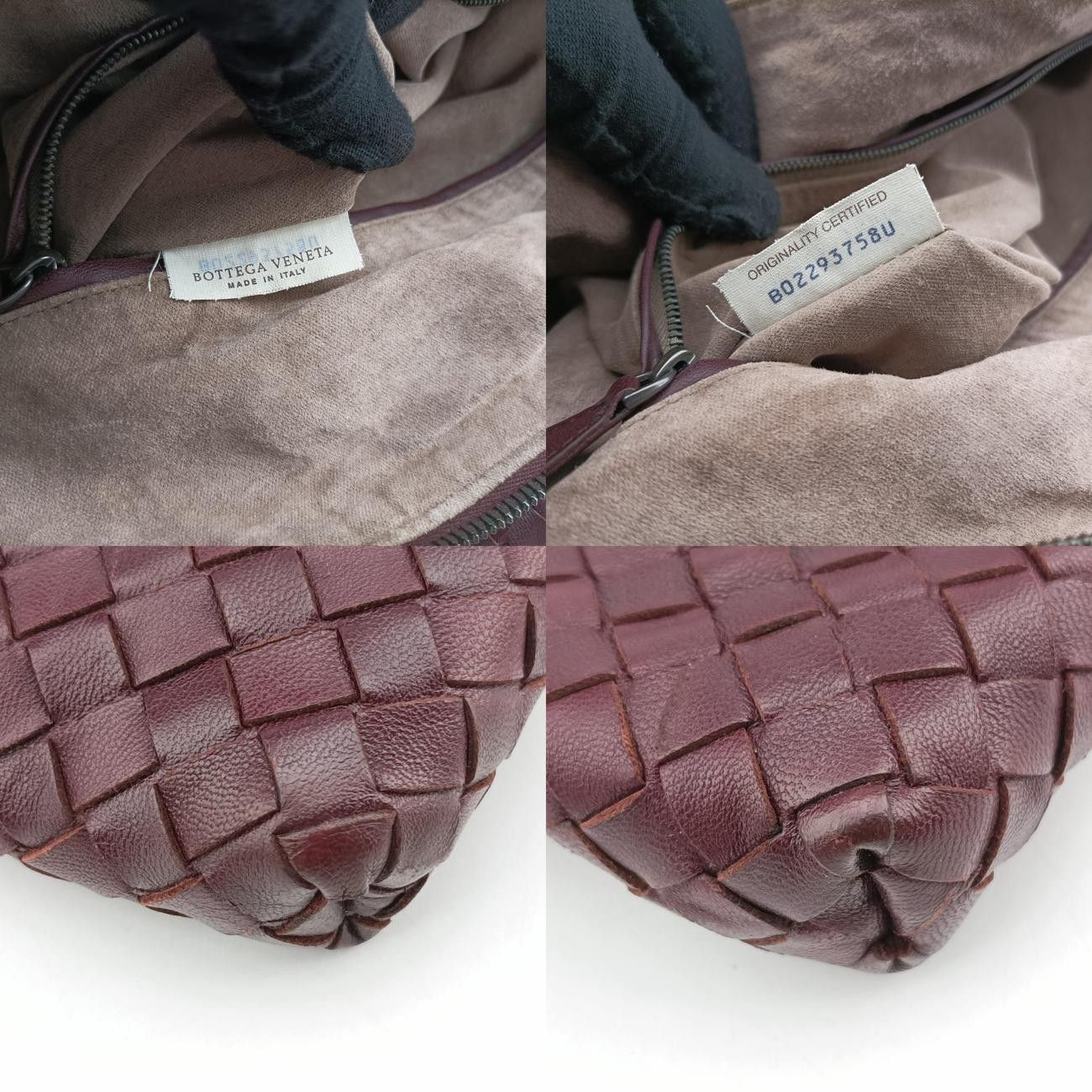 VenetaイントレチャートブラウンラムスキンB02293758U