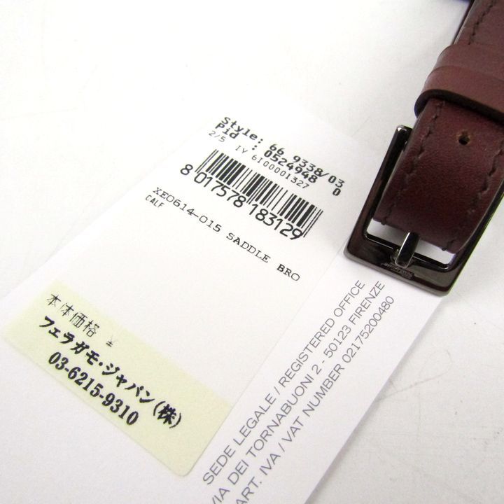 Salvatore Ferragamoタグ付き新品未使用 サルヴァトーレフェラガモ ラゲージタグ 未使用 レザー ラゲッジ