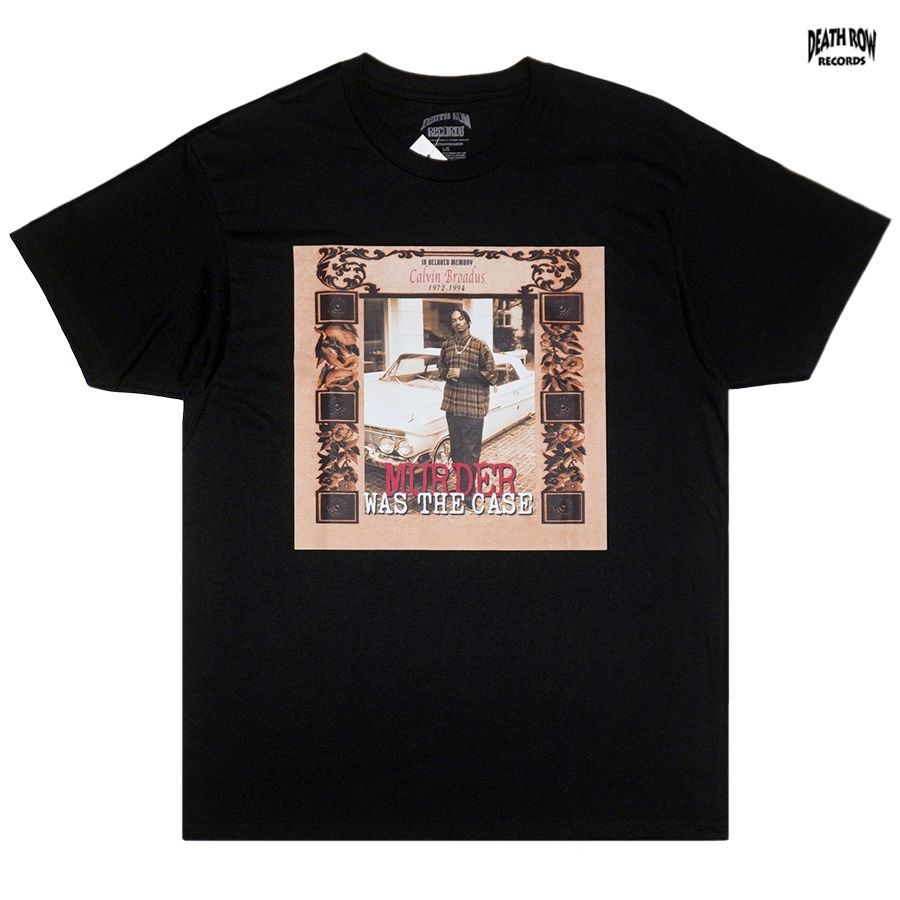 DEATH ROW RECORDS × SNOOP DOGG MURDER WAS THE CASE Tシャツ BLACK L XL 2XL デスロウレコード アパレル 服 通販 スヌープドッグ SNOOP DOGG ロゴ 半袖 ショートスリーブ