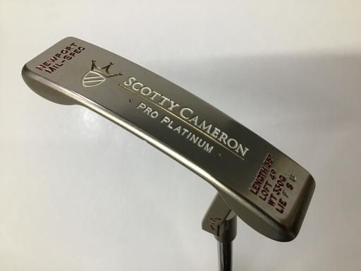 タイトリスト SCOTTY CAMERON PRO PLATINUM NEWPORT MIL-SPEC パター PT スチール フレックスその他 メンズ 男性用 右利き 右用 Bランク ゴルフクラブ