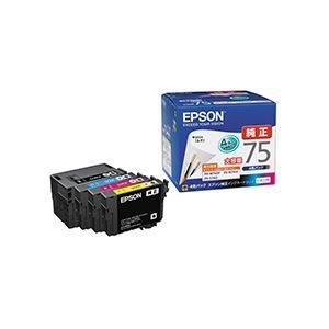 まとめ） エプソン EPSON インクカートリッジ 大容量4色パック IC4C