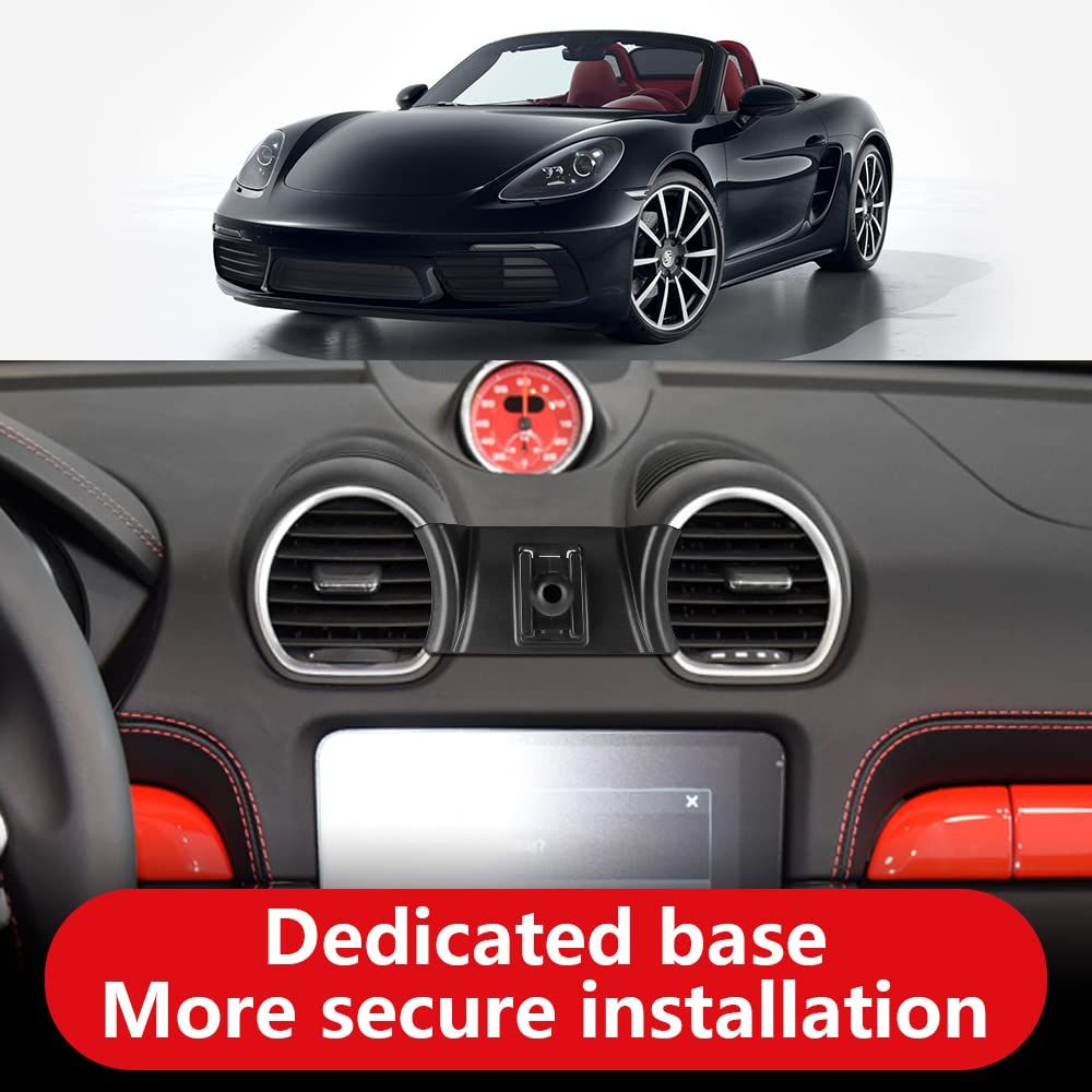 LUNQIN 車用携帯電話ホルダー 2017-2025 ポルシェ 718 ボクスター ケイマン オートアクセサリー ナビゲーションブラケット インテリアデコレーション 携帯電話マウント DECORATOM_COM_BR