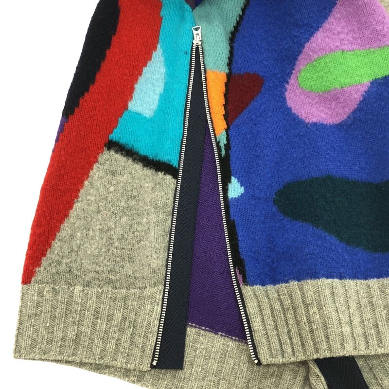 中古】SACAI×KAWS 21AW Jaqcuard Knit Pullover サイズ3 マルチカラー