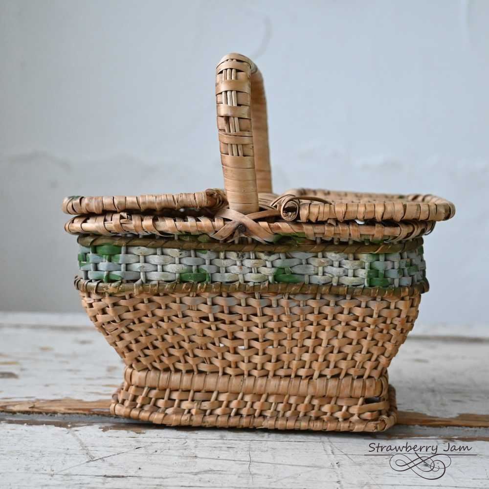 ICO-147 フランスアンティーク バスケット パニエ かご フランス