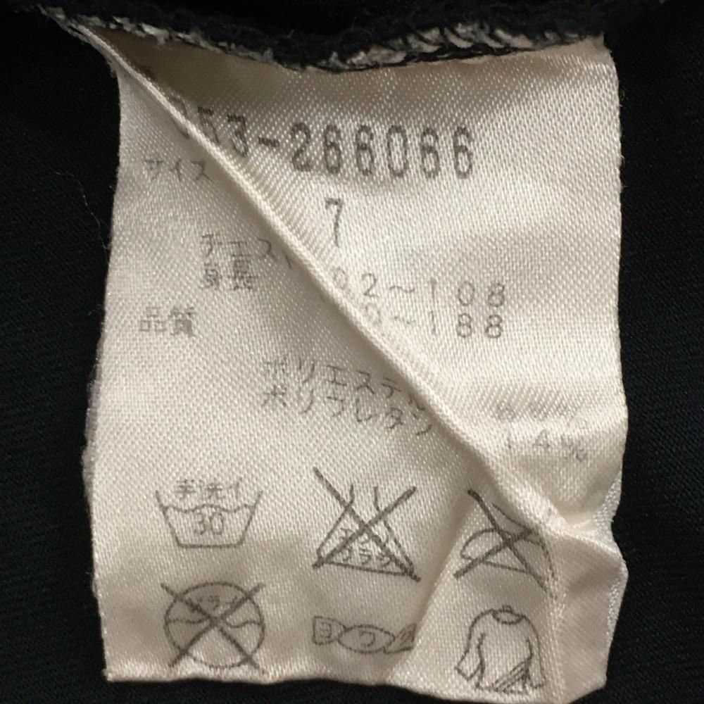 超美品】パーリーゲイツ ハイネックインナーシャツ 黒 袖ロゴ