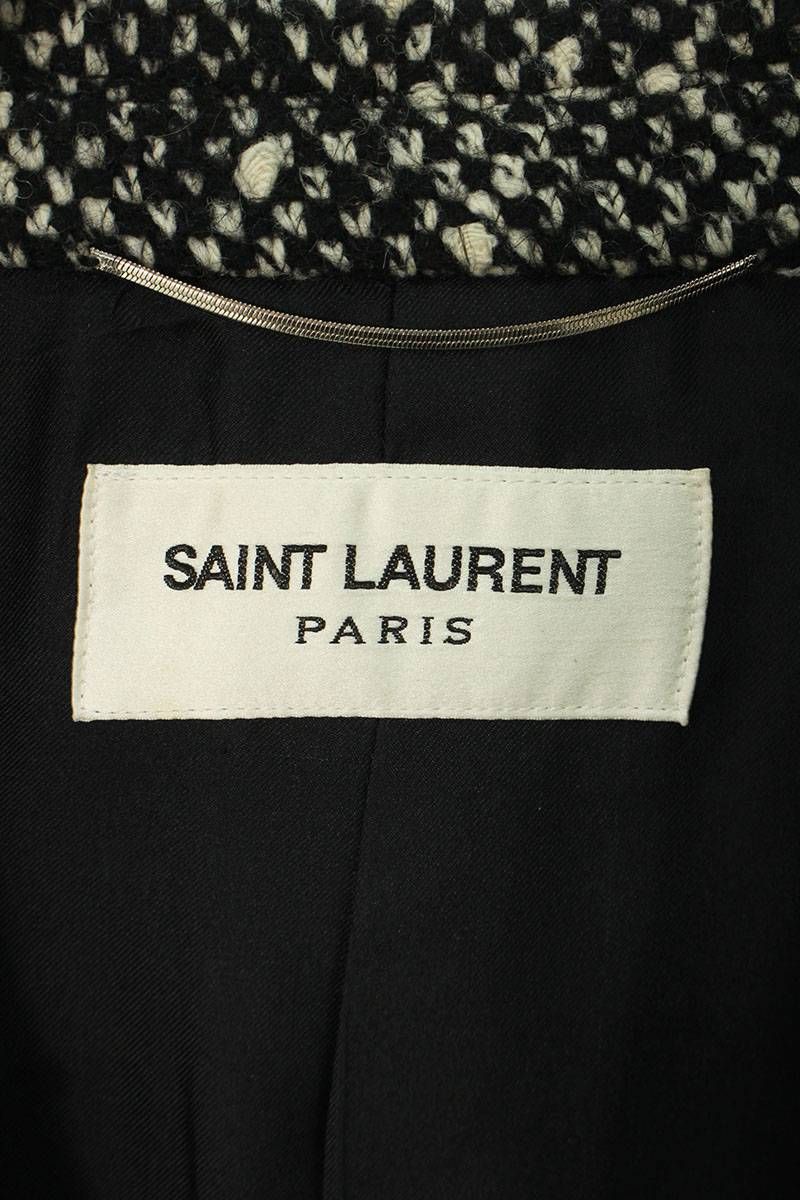 サンローランパリ 14AW 358998 Y957F ウールツイードチェスター