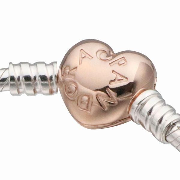 PANDORA パンドラ ブレスレット Moments Heart & Snake Chain