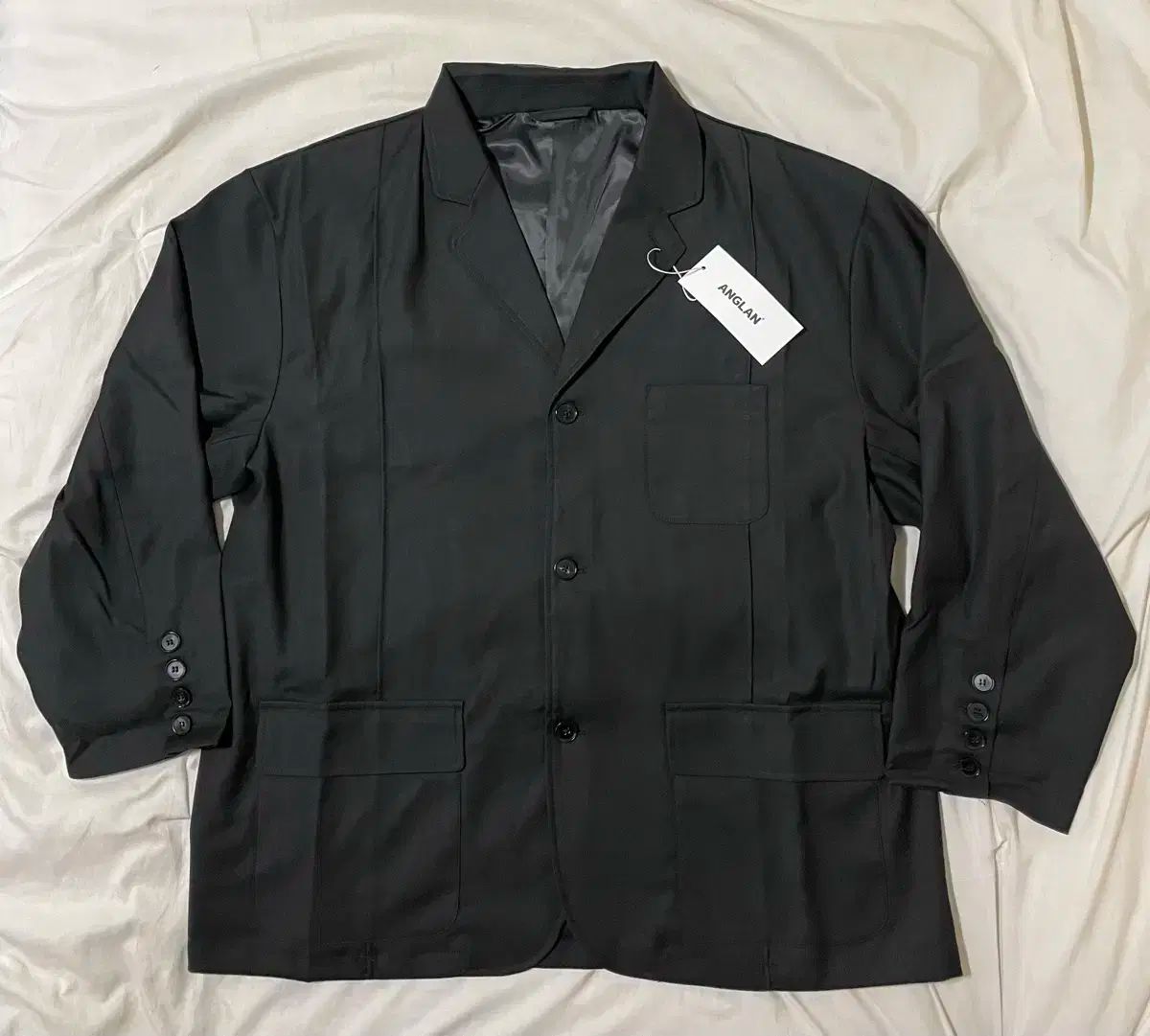 セットアップ アングルラン ブレーザー ジャケット ワイド パンツ