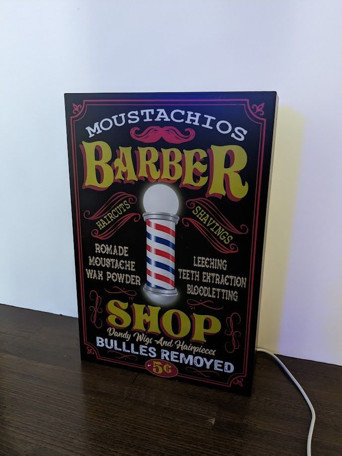 オーダー無料】BARBER SHOP アメリカン バーバーショップ 理容室 美容