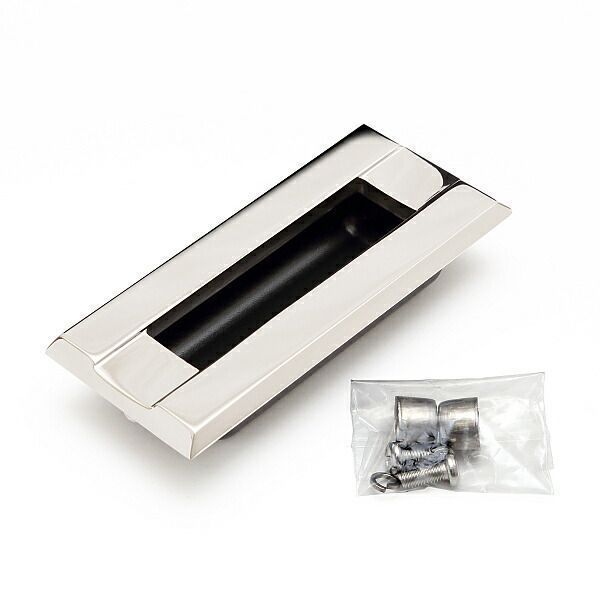 SUGATSUNE スガツネ工業 埋込両引取手 HH-UD型 PAT 100-037-025 HH-UD120SM | 取手 ハンドル シンプル おしゃれ 本体 ステンレス 鋼 SCS13 鏡面研磨 カップ ABS樹脂 ブラック ポリカーボネート PC スペー