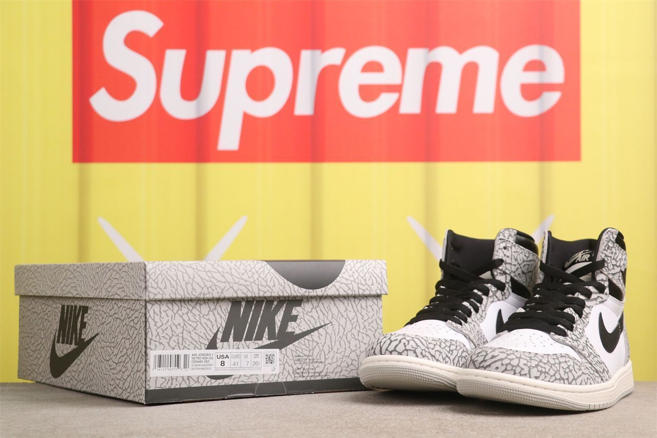 ナイキ NIKE エアジョーダン1 ハイ OG \"ホワイトセメント/サファリ\" ナイキ エアジョーダン1 ハイ OG 