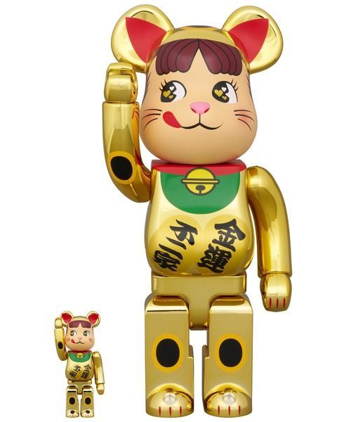 MEDICOM TOY - MEDICOM TOY メディコムトイ BE@RBRICK ×FUJIYA ×POTR Peko-chan 1000% ベアブリック フジヤ ポーター ペコちゃん フィギュア 人形 マルチ POTRとミルキー、メディコム・トイがトリプルコラボ 特製スーツ
