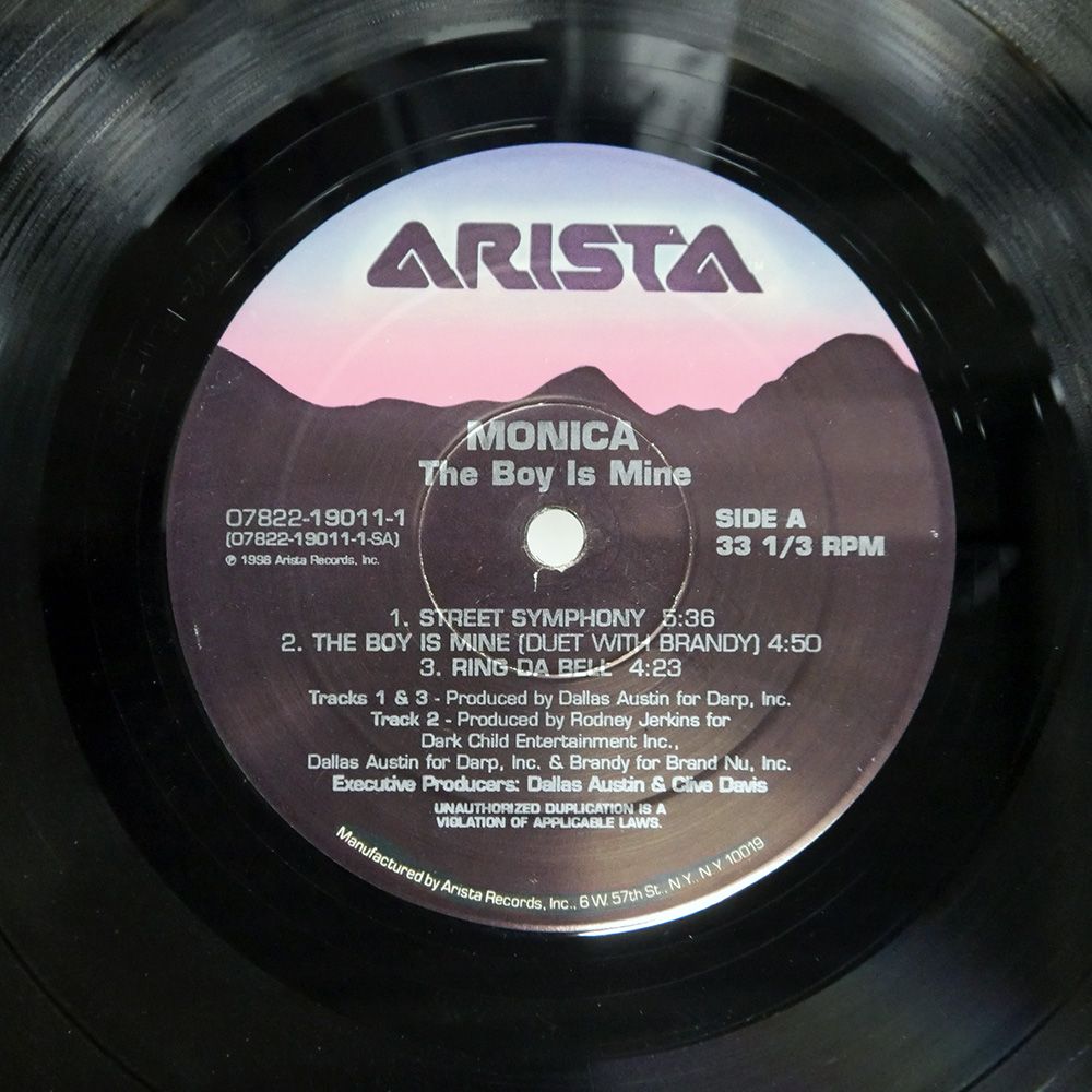 US盤 MONICA/BOY IS MINE/ARISTA 7822190111 LP - メルカリ
