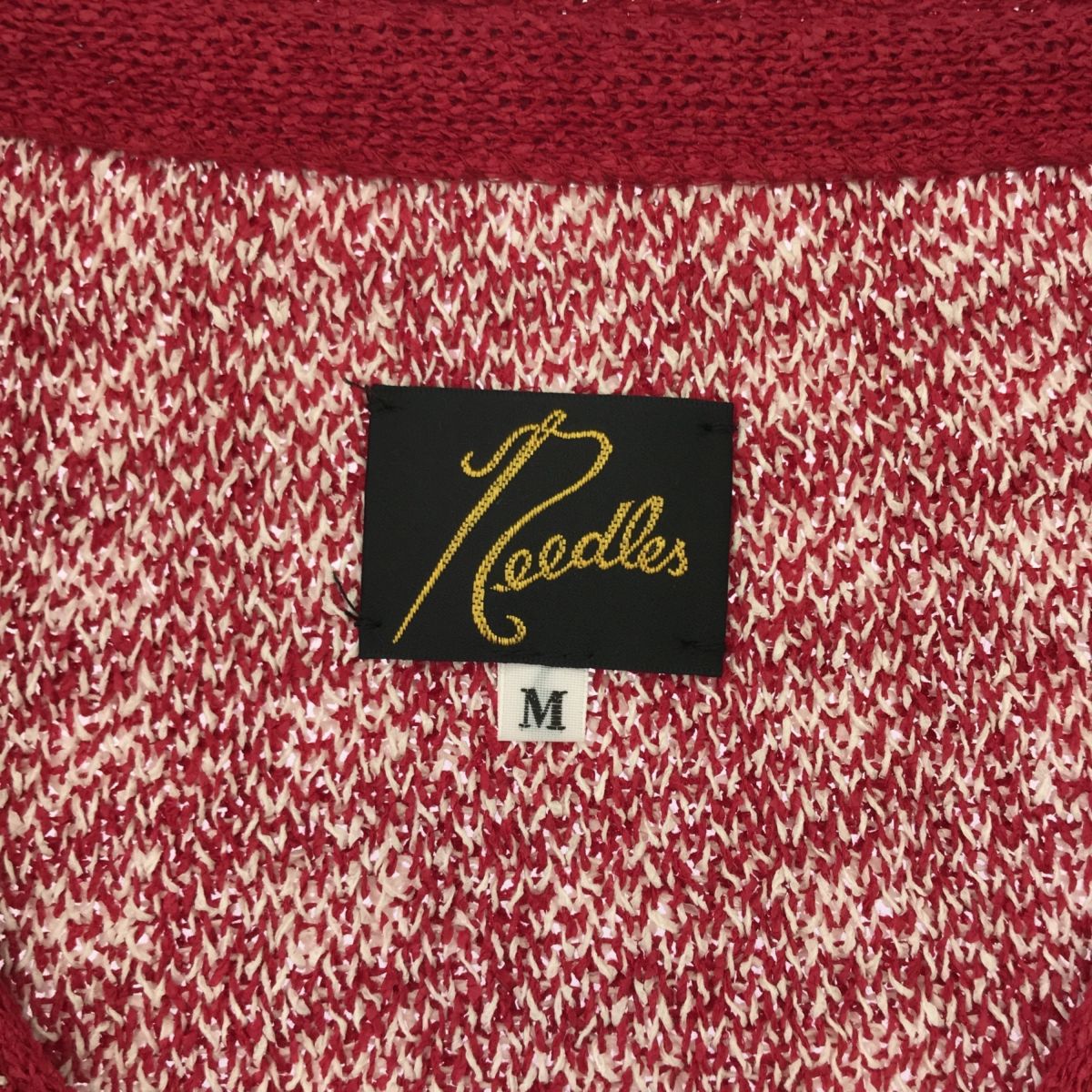 Needles ニードルズ Vneck Cardigan-Houndstooth MR322 ブイネック 