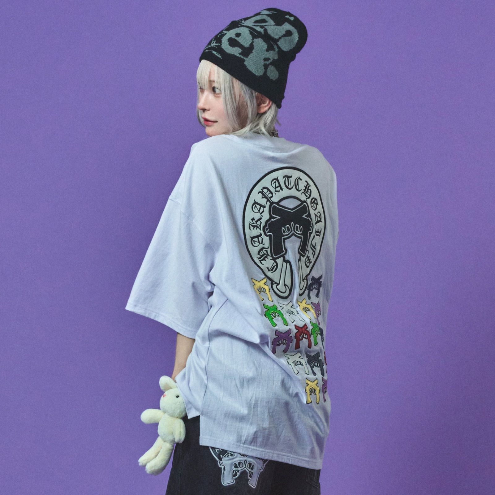 新作//【GALFY/ガルフィー：チャカパッチ半袖Tシャツ2】葉夢たる