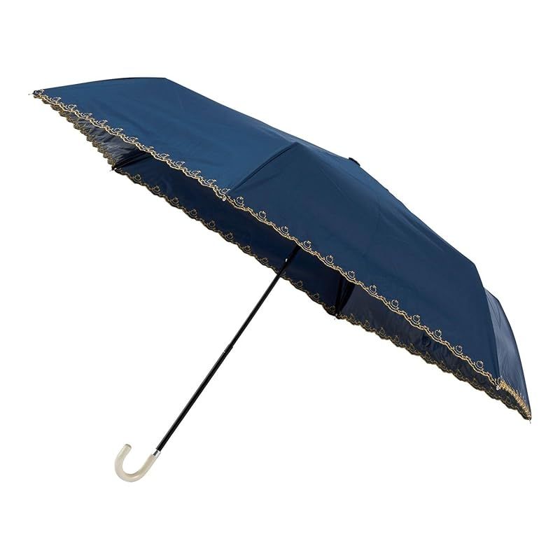 【ムーンバット】エスタ 日傘 折りたたみ傘 一級遮光 UV 晴雨兼用キラキラ パール加工 ヒートカット 30238-05-75-50 メタリック 0