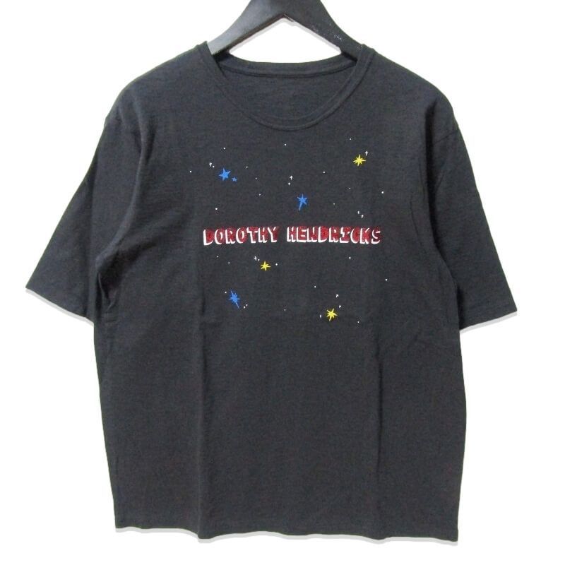 Dorothy Hendricks ドロシー ヘンドリックス 半袖Tシャツ DH0001 GLITTER PRINT TEE ブラック 黒  27108266 - メルカリ