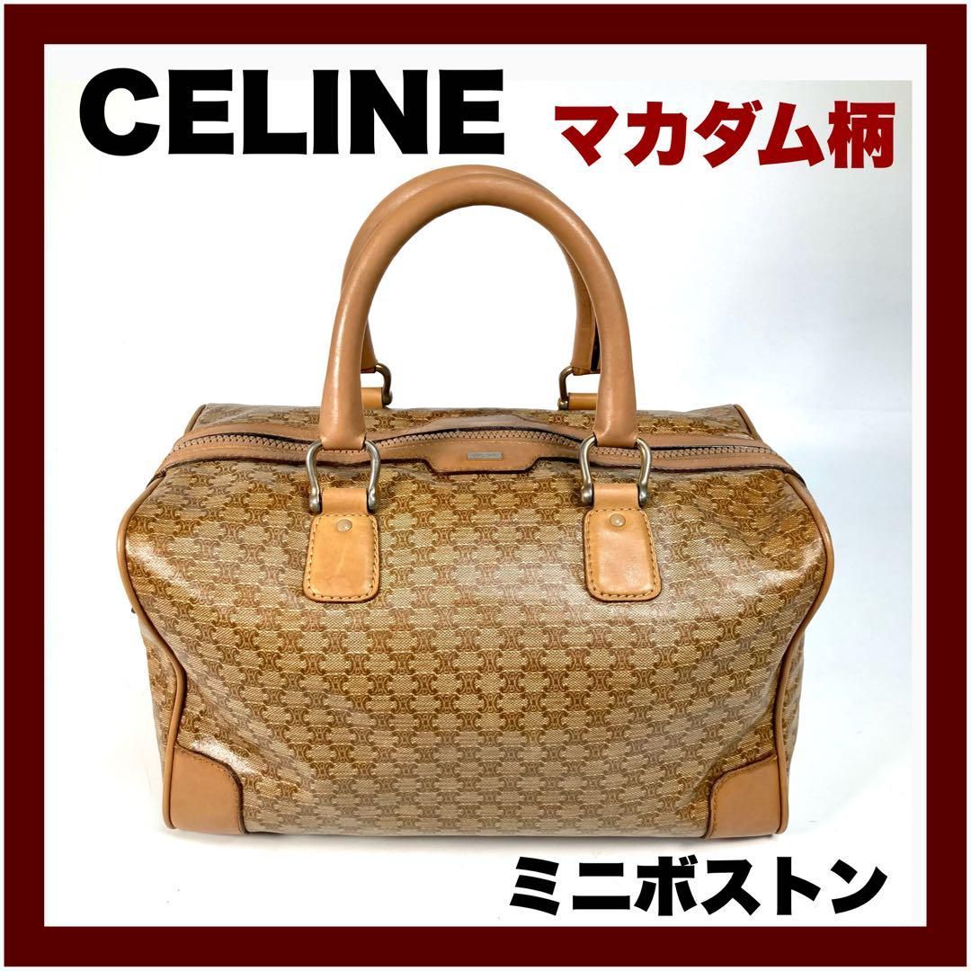 10 / 10 【CELINE】オールドセリーヌ マカダム柄 ミニボストン ボストンバッグ - メルカリ