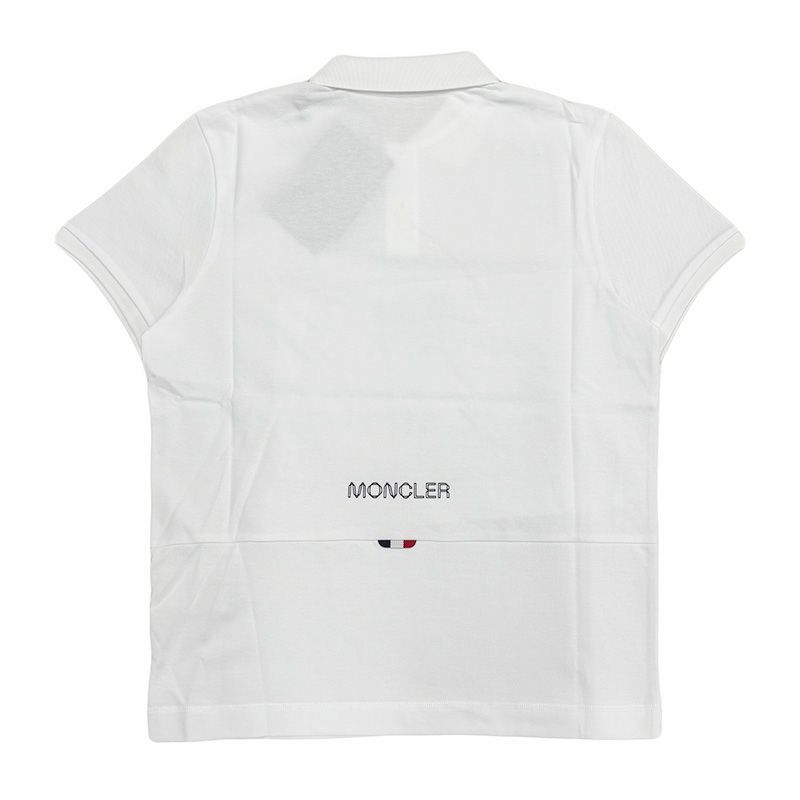 MONCLER モンクレール ポロシャツ 半袖 カノコ ロゴ コットン　M 2025春夏物入荷】☆1/30入荷☆ MONCLER モンクレール ロゴワッペン