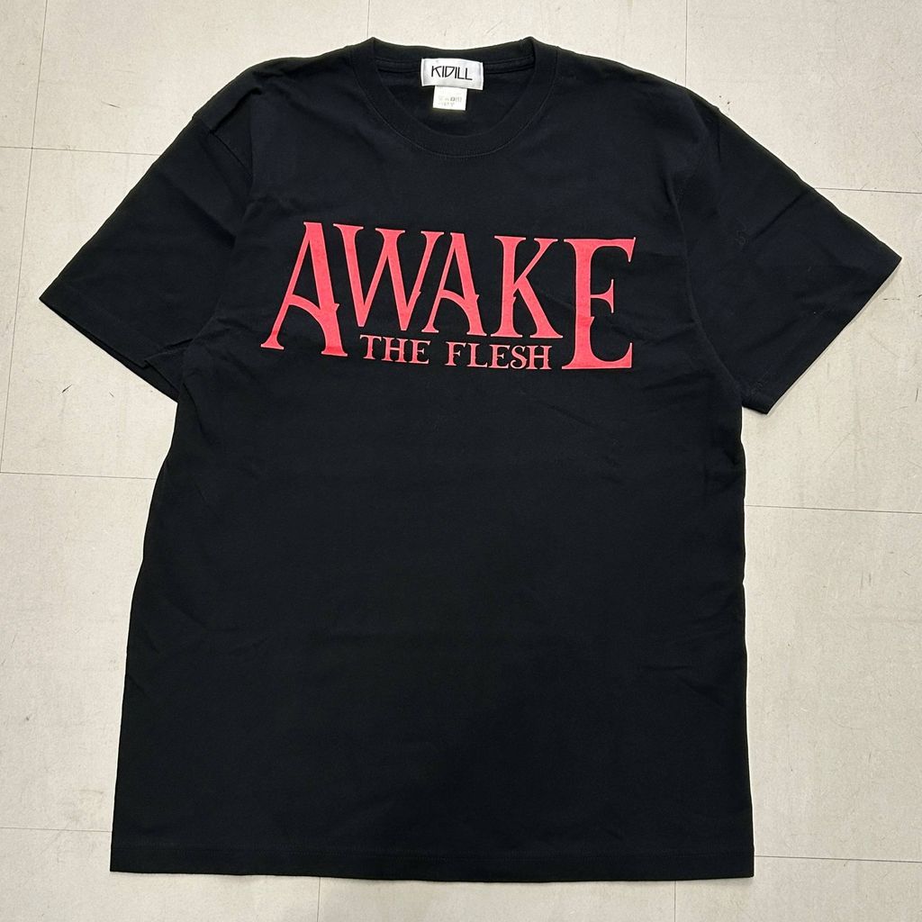 KIDILL グラフィックTシャツ ブラックUSATOUR ダメージ加工ありXL KIDILL キディル 24SS Graphic T-Shirt グラフィックプリント