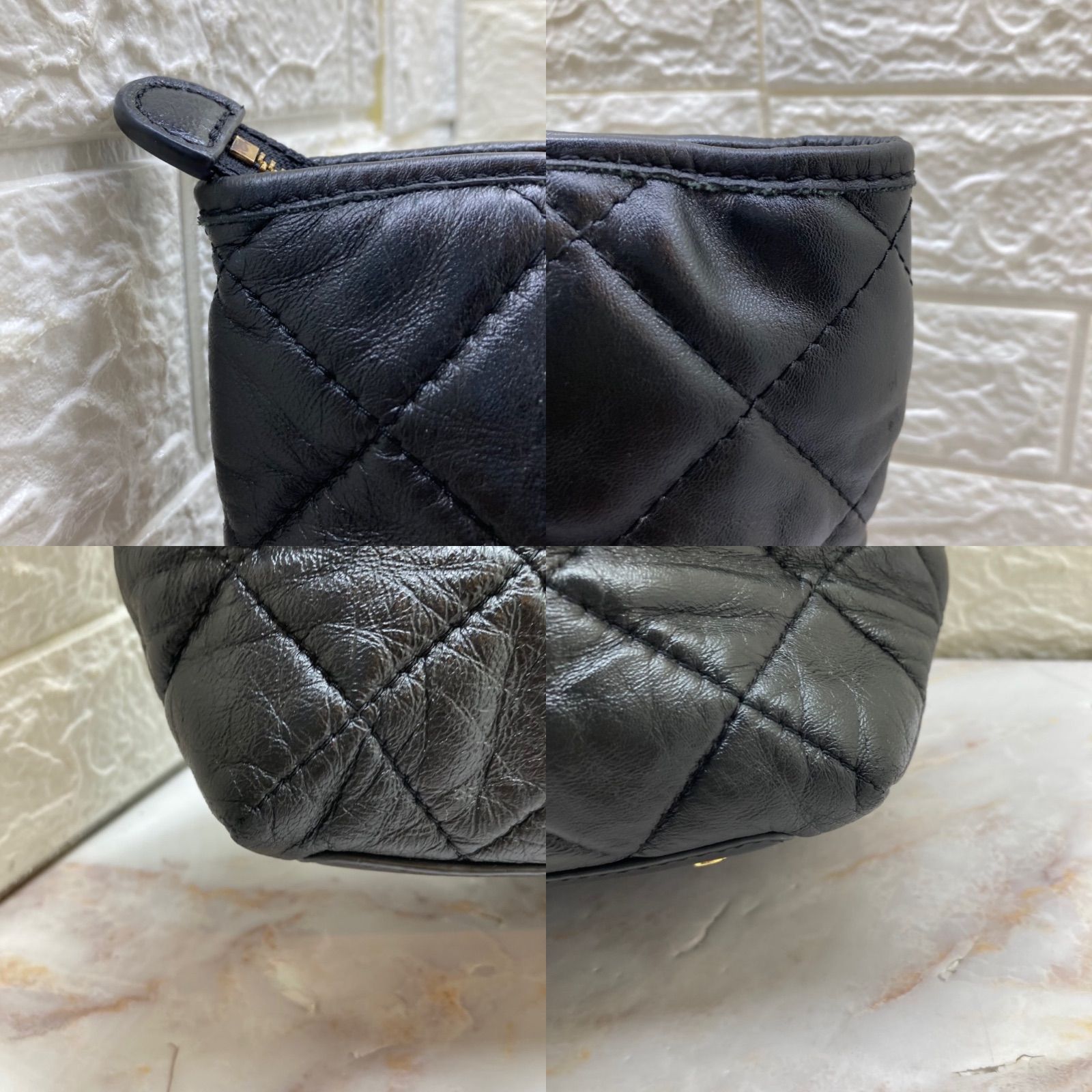 Tory Burch 黒 レザー キルティング ビジネスバッグ Tory Burch 黒 レザー キルティング ビジネスバッグ