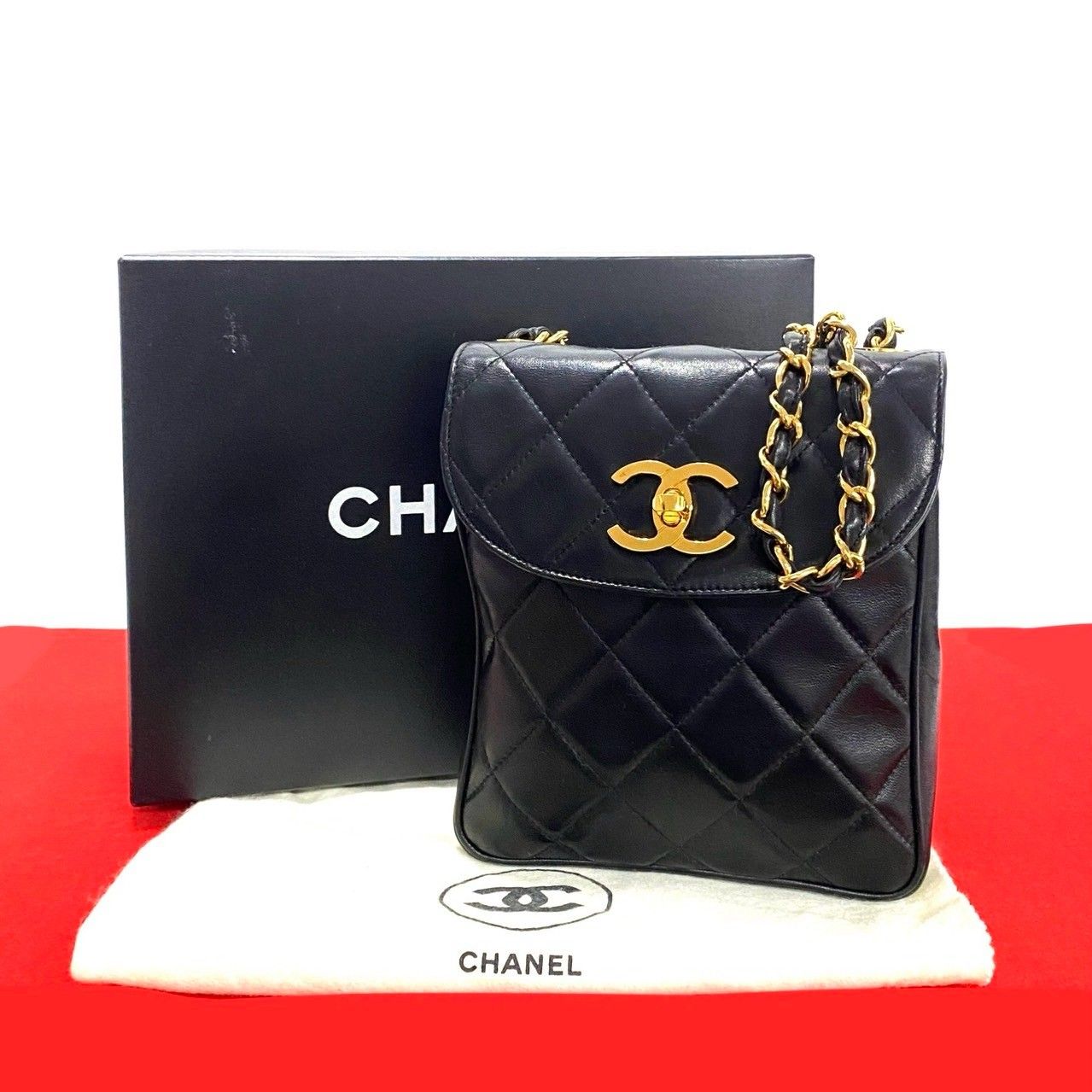 極 美品 袋付 シール有 3番台 箱 CHANEL シャネル マトラッセ ココ 
