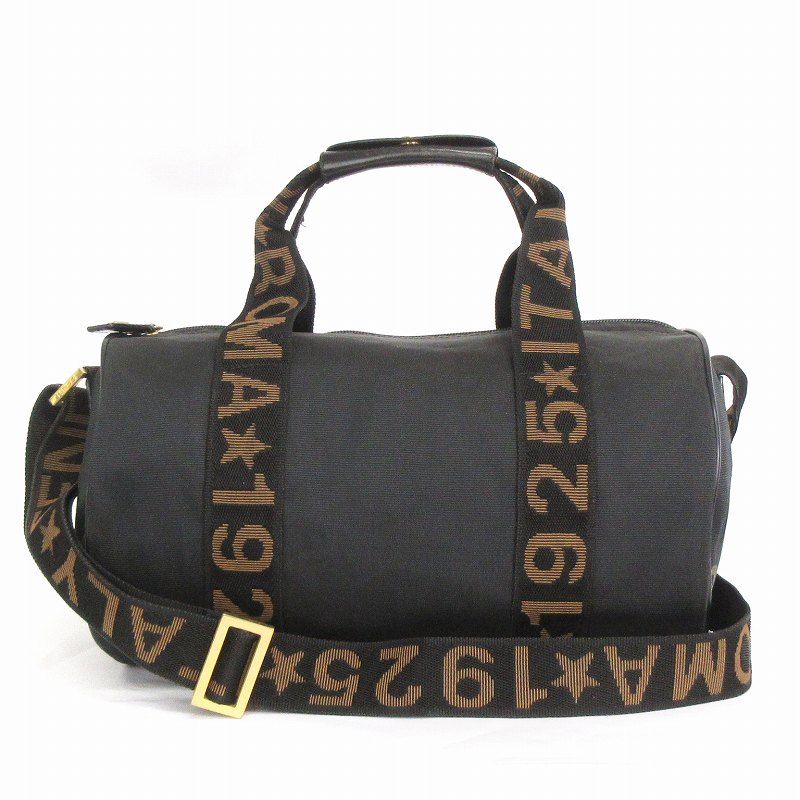 FENDI ショルダーバッグ　ナイロン　FFロゴ　ブラック　2way フェンディ FENDI ミニボストン ショルダーバッグ ハンド 2WAY