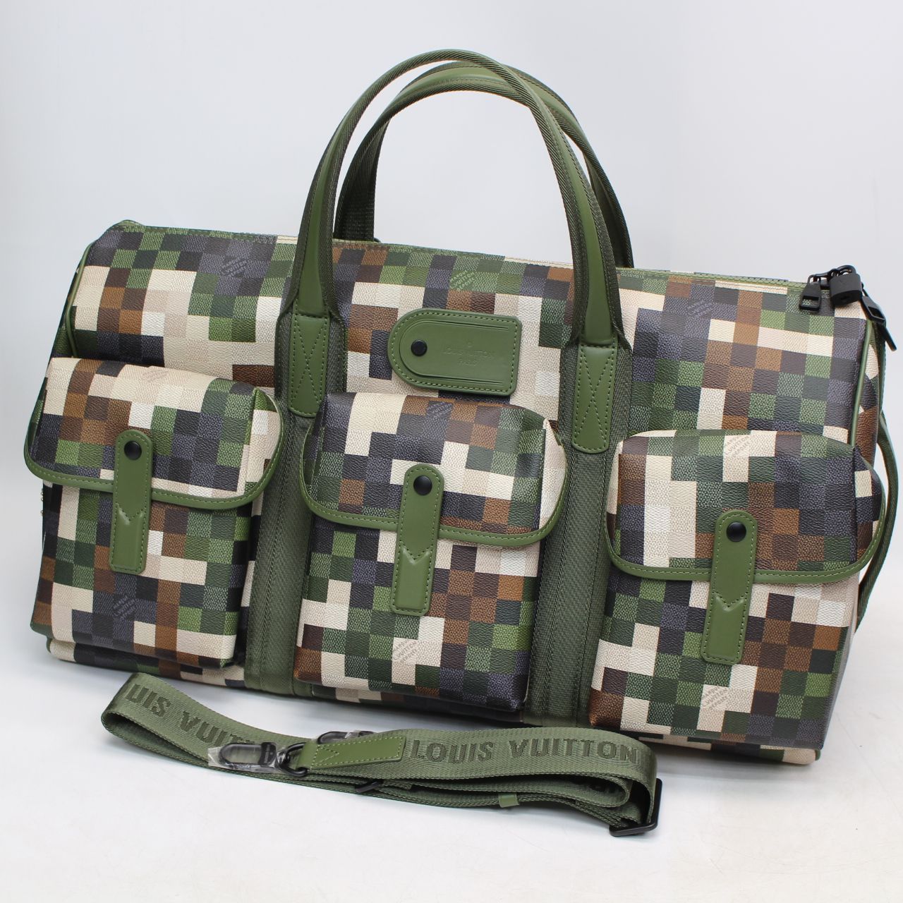 ルイヴィトン ボストンバッグ M24454 キーポル55 ダモフラージュレザー