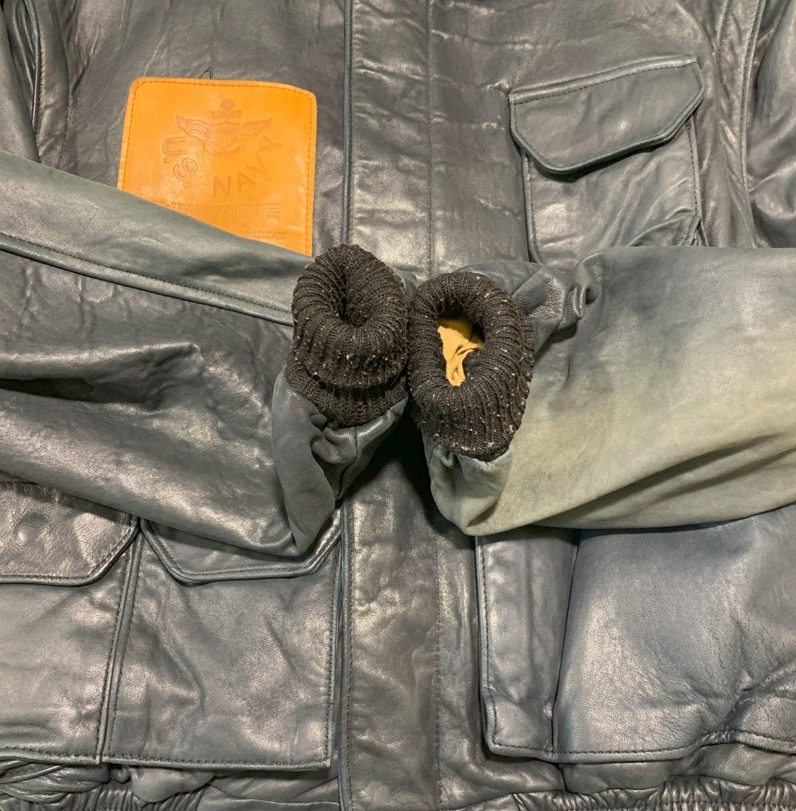 USA製 ビンテージ AVIREX アヴィレックス 3120 816-47 B-7 レザー