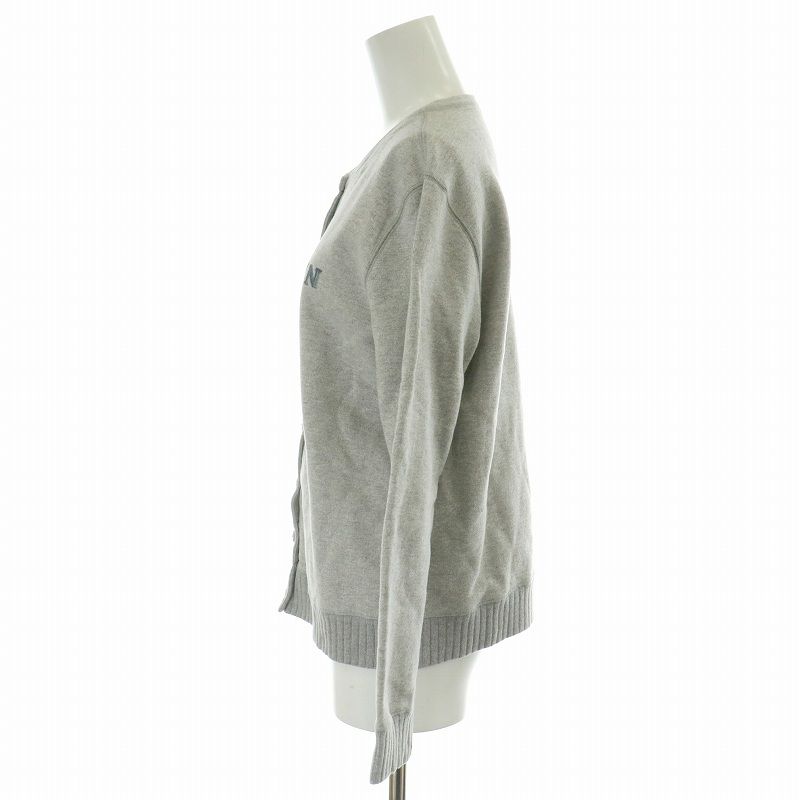 マドモアゼルノンノン 麻混 スウェット生地裏毛カーディガン