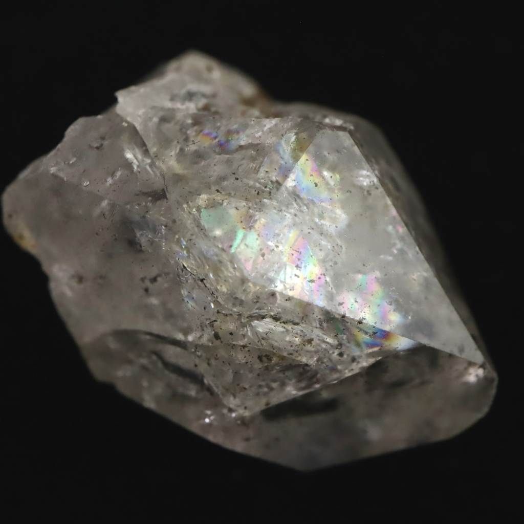 米国NY州産 ハーキマーダイヤモンド 22mm原石 レインボー