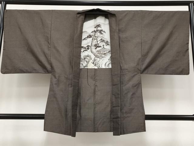 平和屋着物□極上 男性 本場大島紬 アンサンブル・長襦袢・両面角帯