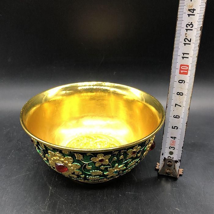 大清乾隆 花開富貴景泰藍花開富貴碗 装飾品 現代工芸品 美術品