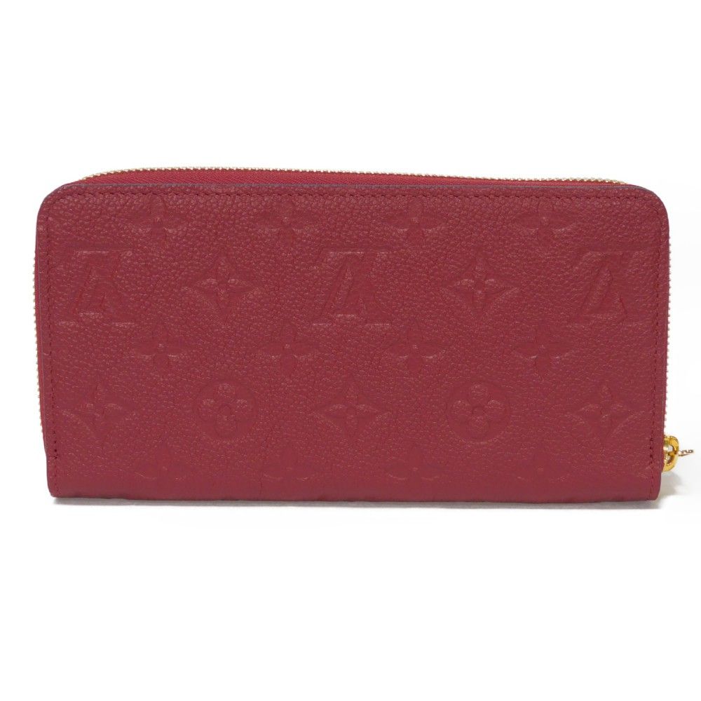 LOUIS VUITTON モノグラムエンボス 長財布 レッド 美品】LOUIS VUITTON レッド レザー 長財布 モノグラムエンボス