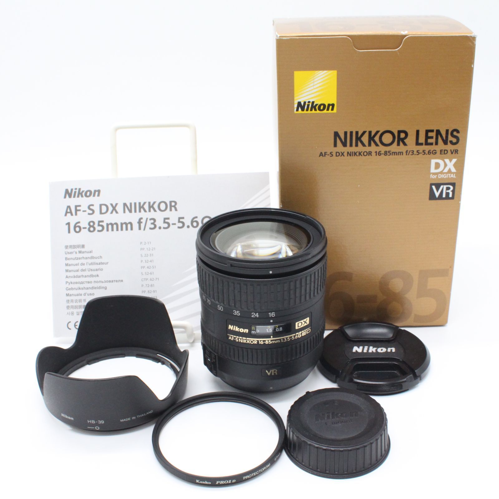嬉しい本箱 説明書 フード レンズフィルター付き 上品 Nikon AF-S DX NIKKOR 16-85mm f|3.5-5.6G ED VR