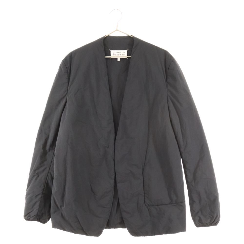 Maison Margiela 10 (メゾン マルジェラ) 20AW RECYCLE PADDED JACKET リサイクルド パデッド  ノーカラーボタンレスジャケット ブラック S50BN0449 - メルカリ